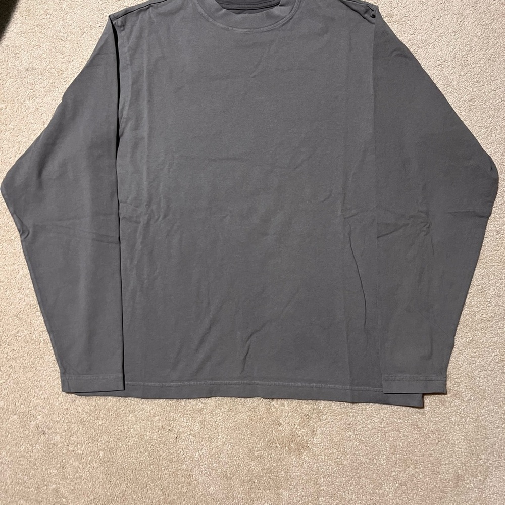 Yeezy Gray Long Sleeve Tees Minimalist Comfort